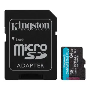 Kingston 128GB Canvas Go! Plus UHS-I microSDXC Card with SD Adapter